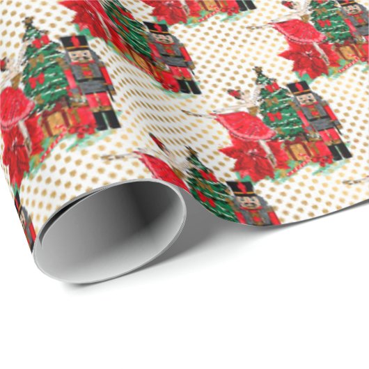 Nutkraker Kerstmis Cadeaupapier (Rol Hoek)