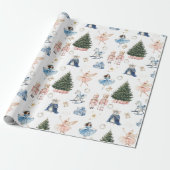 Nutkraker Kerstmis Cadeaupapier (Uitgerold)