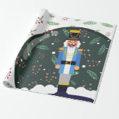 Nutkraker Kerstmis Cadeaupapier (Uitgerold)
