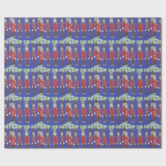 Nutkraker Kerstmis Cadeaupapier (Vlak)