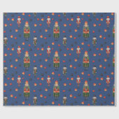 Nutkraker Kerstmis Cadeaupapier (Vlak)
