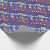 Nutkraker Kerstmis Cadeaupapier (Hoek)