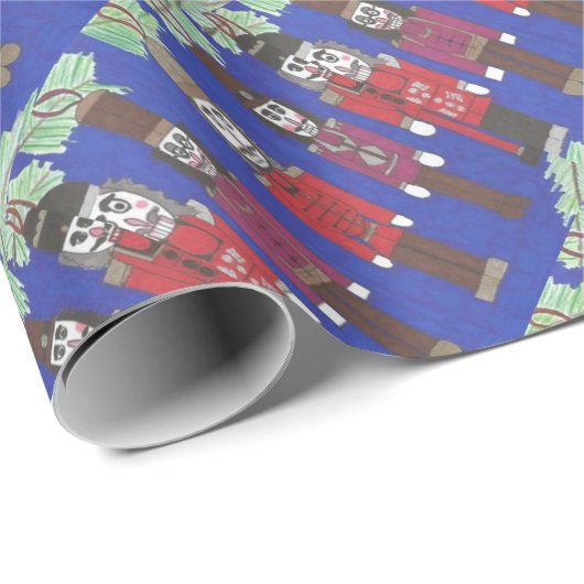 Nutkraker Kerstmis Cadeaupapier (Rol Hoek)