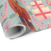 Nutkraker Kerstmis Cadeaupapier (Rol Hoek)