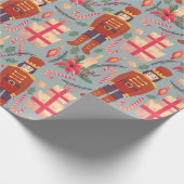 Nutkraker Kerstmis Cadeaupapier (Hoek)