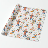 Nutkraker Kerstmis Cadeaupapier (Uitgerold)