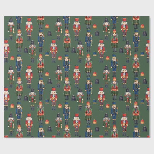 Nutkraker Kerstmis Cadeaupapier (Vlak)