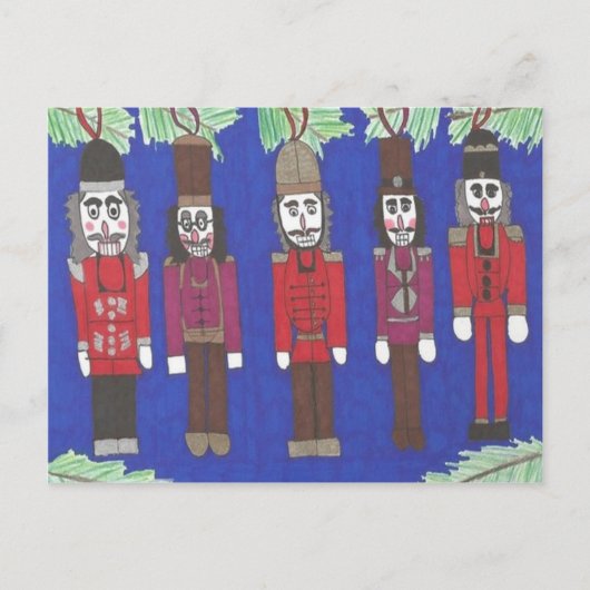 Nutkraker Kerstmis Feestdagenkaart (Voorkant)