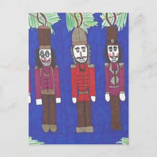 Nutkraker Kerstmis Feestdagenkaart (Voorkant)