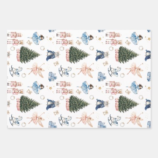 Nutkraker Kerstmis Inpakpapier Vel (Voorkant 2)