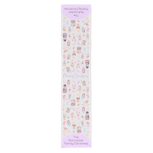 Nutkraker Kerstmis Korte Tafelloper (Voorkant)