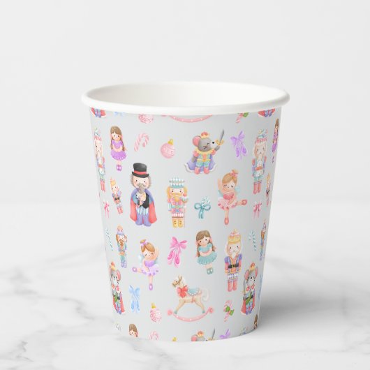 Nutkraker Kerstmis Papieren Bekers (Achterkant)