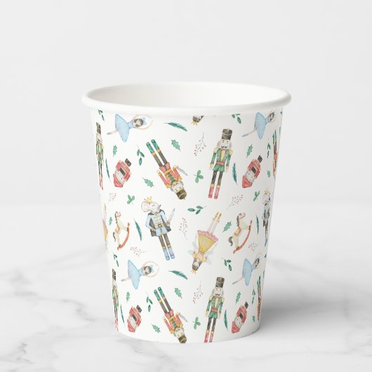 Nutkraker Kerstmis Papieren Bekers (Achterkant)