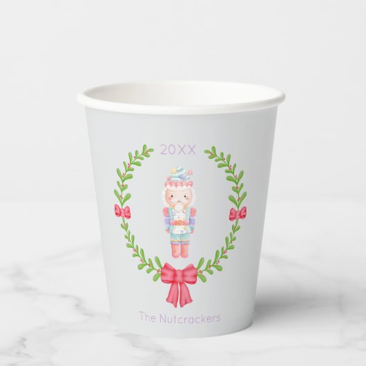 Nutkraker Kerstmis Papieren Bekers (Voorkant)