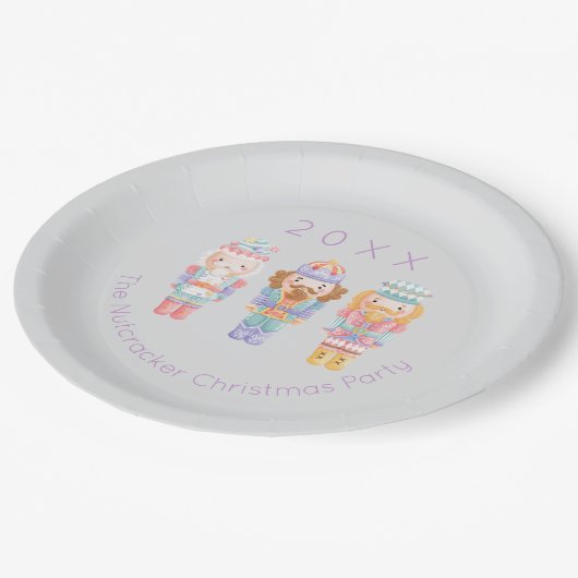Nutkraker Kerstmis Papieren Bordje (Gekanteld)