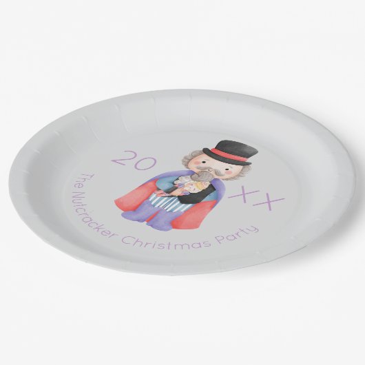 Nutkraker Kerstmis Papieren Bordje (Gekanteld)