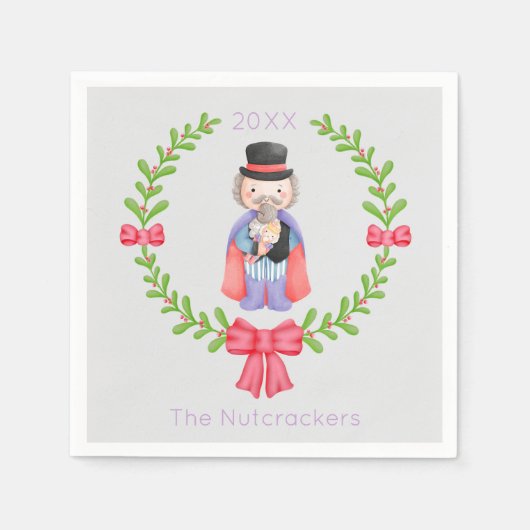Nutkraker Kerstmis Servet (Voorkant)