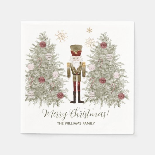 Nutkraker Kerstmis Servet (Voorkant)