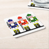 Nutkraker Kerstmis, speciaal gepersonaliseerd Kartonnen Onderzetters (Schuin)