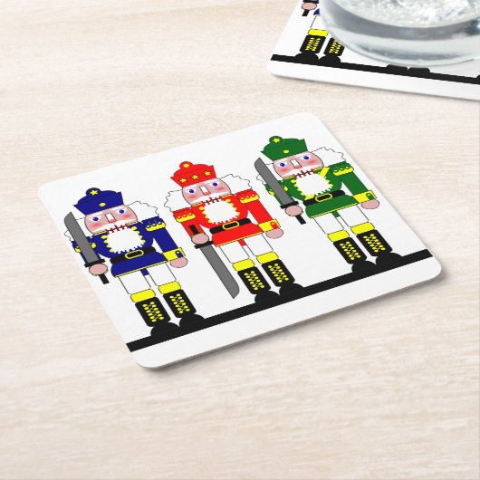 Nutkraker Kerstmis, speciaal gepersonaliseerd Kartonnen Onderzetters (Schuin)