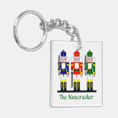Nutkraker Kerstmis, speciaal gepersonaliseerd Sleutelhanger (Voorkant Links)