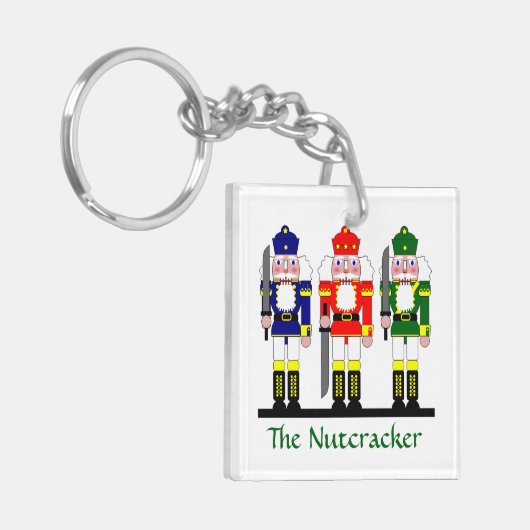 Nutkraker Kerstmis, speciaal gepersonaliseerd Sleutelhanger (Voorkant Links)