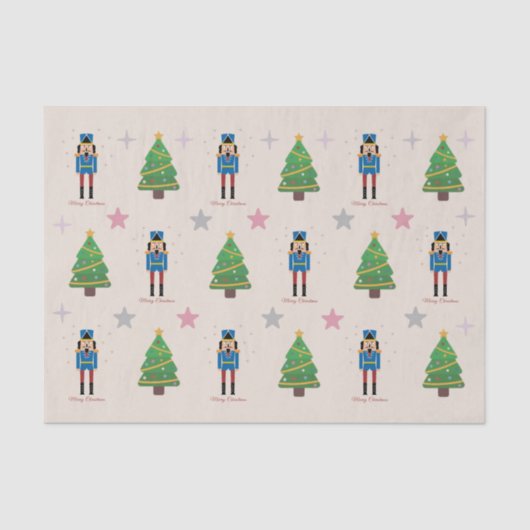 Nutkraker Kerstmis Tissuepapier (Voorkant)