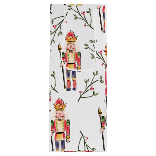 Nutkraker Kerstmis Wijn Cadeautas (Voorkant)