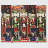 Nutkraker kerstsoldaten cadeaupapier (Vlak)