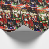 Nutkraker kerstsoldaten cadeaupapier (Hoek)