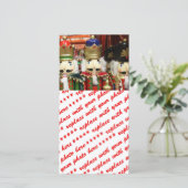 Nutkraker kerstsoldaten feestdagenkaart (Staand voorkant)