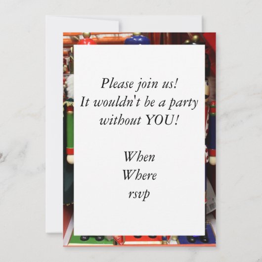 Nutkraker kerstsoldaten kaart (Achterkant)