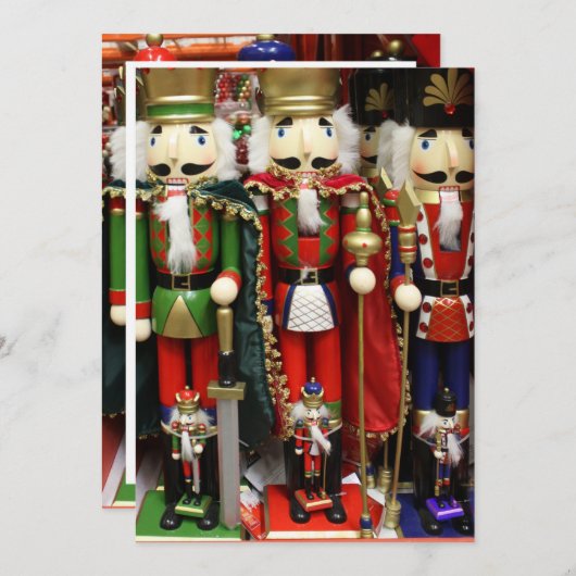 Nutkraker kerstsoldaten kaart (Voorkant / Achterkant)