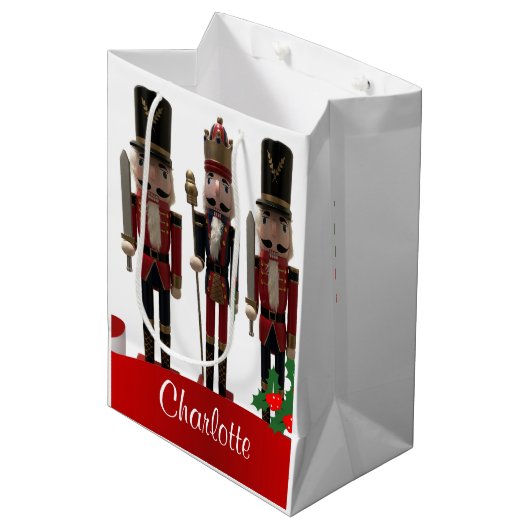 Nutkraker King en bewakers Kerstmis Medium Cadeauzakje (Voorkant Gekanteld)