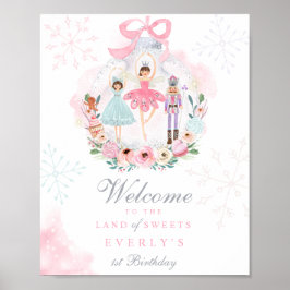 Nutkraker Land Sweet Birthday Party Welcome Poster