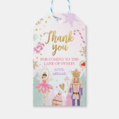 Nutkraker Land van Sweets Girl Favor Dank je Cadeaulabel (Voorkant)