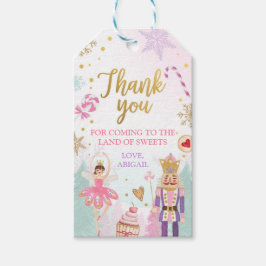 Nutkraker Land van Sweets Girl Favor Dank je Cadeaulabel