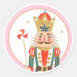Nutkraker Land van zoet meisje Birthday Cupcake Ronde Sticker