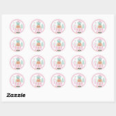 Nutkraker Land van zoet meisje Birthday Cupcake Ronde Sticker (Vel)