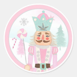 Nutkraker Land van zoet meisje Birthday Cupcake Ronde Sticker