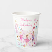 Nutkraker Land van zoet Roze Gouden Dag Papieren Bekers (Achterkant)