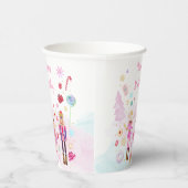 Nutkraker Land van zoet Roze Gouden Dag Papieren Bekers (Rechts)