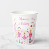 Nutkraker Land van zoet Roze Gouden Dag Papieren Bekers (Voorkant)