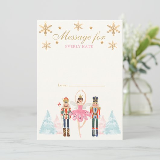 Nutkraker Land van zoet Tijd Capsule Note Card Kaart (Staand voorkant)