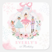 Nutkraker Land van zoete vogelfeestdag Vierkante Sticker (Voorkant)