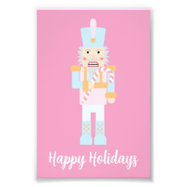 Nutkraker met een snoepriet met groet foto afdruk