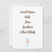 Nutkraker met een snoepriet met groet kaart (Achterkant)