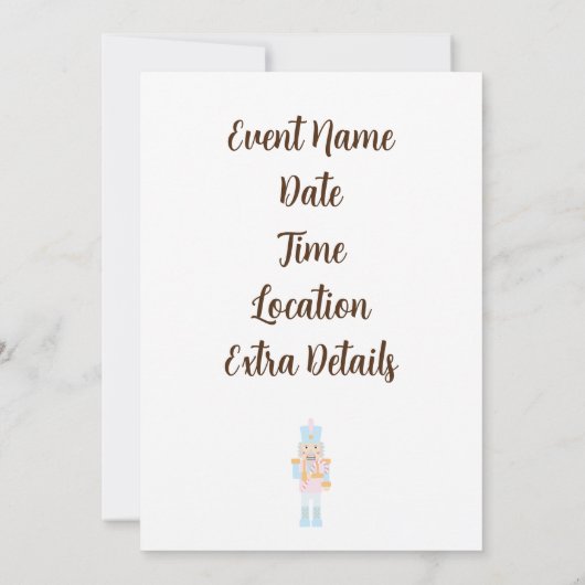 Nutkraker met een snoepriet met groet kaart (Achterkant)