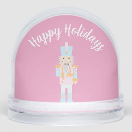 Nutkraker met een snoepriet met groet sneeuwbol