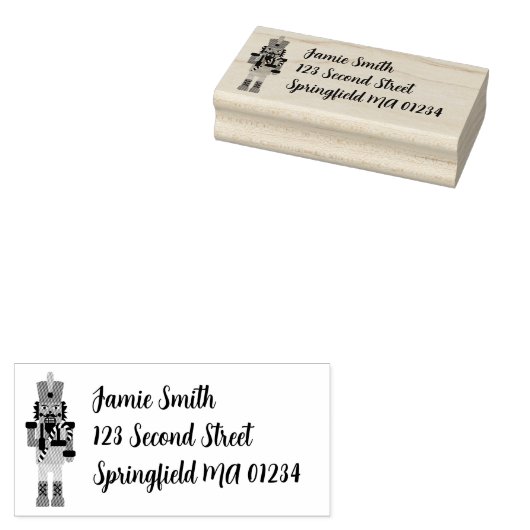 Nutkraker met snoepriet rubberstempel (Gestempeld)